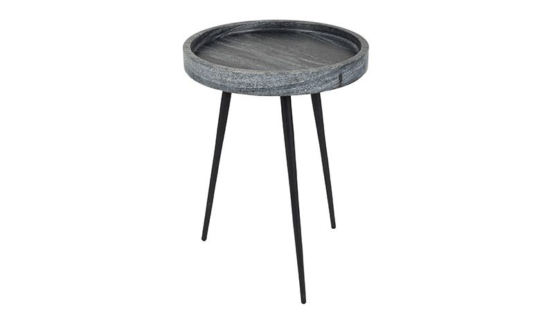 SIDE TABLE GREY MARBLE 33     - CAFE, SIDETABLES