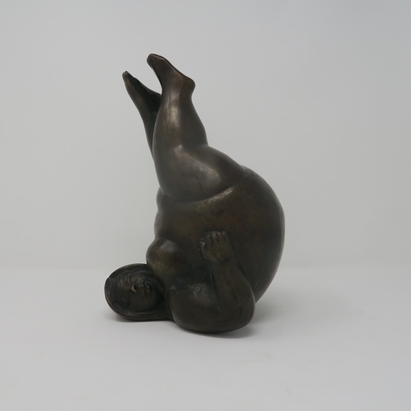 BRONZE YOGA LADY ON THE BACK BRONZE YOGA LADY ON THE BACK