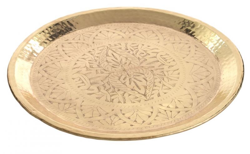 MOROCCAN ENGRAVED GOLD TRAY 50