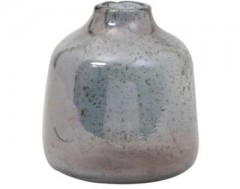 VASE GLASS STONE FINISH BLUE 13 