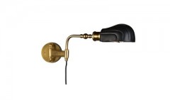 WALL LAMP CLAM BLACK BRASS 33   - WALL LAMPS