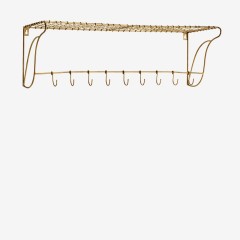 WIRE HAT RACK WITH HOOKS COPPER 76 