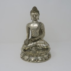 SITTING BUDDHA SILVER COLORED 