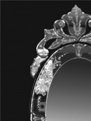 Venetian mirror standing oval 