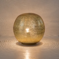 TABLELAMP BALL FLSK GOLD 20     - TABLE LAMPS