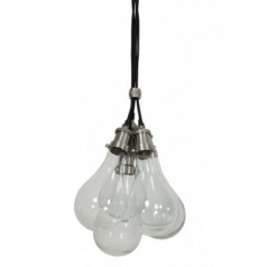 HANGING LAMP GLASS NICKEL SATIN 